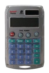 Rebel 77234A Calculatrice de poche 8 chiffres solaire/pile Argent