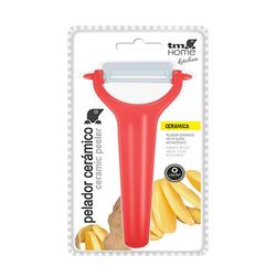 VoltShine Pelapatate in ceramica piatto, taglio preciso, manico ergonomico, ideale per sbucciare frutta e verdura in cucina.
