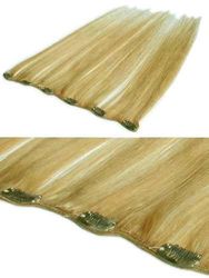 I&K Clip In Human Hair Extensions - Quick Length Piece 20-Dark Blonde 18 inch