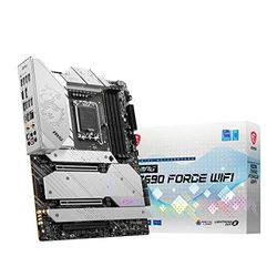 MSI MPG Z690 FORCE WIFI Placa Base Gaming, ATX - Soporta Procesadores Intel Core 12th Gen, LGA 1700 - Direct 18 Phase VRM 75A, DDR5 Memory Boost 6666+MHz/OC, 2 x PCIe 5.0 x16, 4 x M.2 Gen4, Wi-Fi 6E