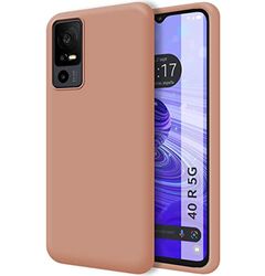 Tumundosmartphone Cover Silicone Liquido Ultra Morbida per Tcl 40 Se Colore Rosa
