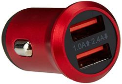 Tec-Digi Universal Dual USB Car Charger 3.1A Metal Aluminium Mini Charging Adapter For Phones, Tablets & Devices