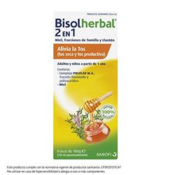 Bisolherbal 2 en 1 - tos seca y productiva - Jarabe 133ml - Solución para combatir la tos - Ingredientes de origen natural