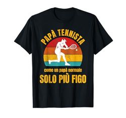 Tennis Tennista Papà Divertente Padre Vintage Regalo Uomo Maglietta