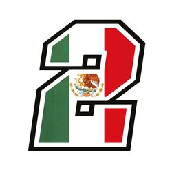 Adesivo NUMERO GARA - Gara Cross Pista Auto Moto Stickers (12 cm, 2, Bandiera Messico)