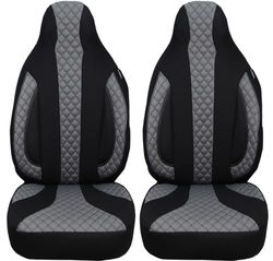 BREMER SITZBEZÜGE Measure Pilot - Fundas de Asiento de Coche compatibles con Chevrolet Matiz 2 Conductor y Pasajero de 2005 a 2018, Juego de Fundas Protectoras de Asiento de Coche, Paquete de 2 en