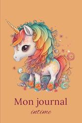 Journal intime - 6 x 9 po - 120 pages - Licorne orange