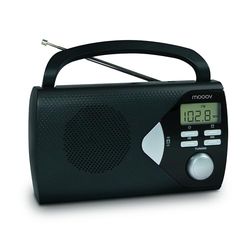 Metronic 477205 - Rádio portátil, rádio AM/FM, ecrã digital, alarme opcional, preto.
