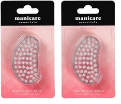 Manicare Plastic Nail Brush, Hygienic Hand And Nail Cleaning Brush, Scrubbing Brush To Clean Under Nail Dirt Grime And Grease, Firm Strong Bristles, For Use On Fingernails And Toenails (Pack of 2)