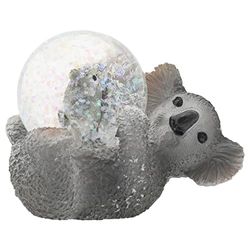 Elanze Designs Mommy Koala e Joey Baby Magico stravagante tavolo comò comodino statuetta in miniatura 45 mm robusta poliresina glitter acqua neve globo decorazione