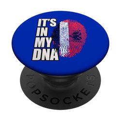 Albanés y Yemen Mezcla de ADN Bandera Patrimonio PopSockets PopGrip Adhesivo