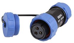 PRO ELEC PELR0164 3-polige inline-aansluiting met ronde schroefdraad, 7-12 mm, IP68