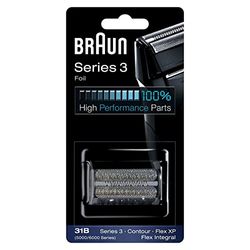 Braun electric shaver shaver part 31B, compatible with Series 3 razors (older generations, 5000/6000 series), Contour, Flex XP, Flex integral, black