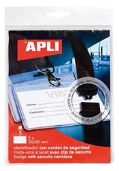 APLI 11743 - Identificador con cordón de seguridad 5 u.