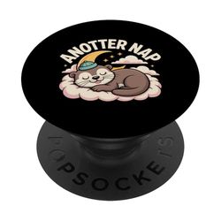 Anotter Nap Lindo Humor de nutria soñolienta PopSockets PopGrip Adhesivo