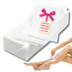 LALILL Strisce in Pile 100 Pezzi - per la Depilazione con Cera Calda e Pasta di Zucchero Epilatoria Viso - per Corpo