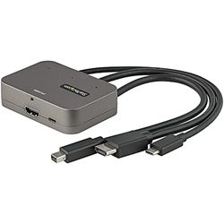 StarTech.com Adattatore Multiporta a HDMI 3-in-1 - Convertitore da USB-C, HDMI o Mini DisplayPort a HDMI 4K 60Hz per sala conferenze - Adattatore AV digitale per monitor/display HDMI (CDPHDMDP2HD)