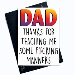Grappige kaart voor papa zweren Vaderdag Kaart Verjaardag Kerstkaart Rude Vaderdag Kaart Grappige Kaart zweren Kaart Verjaardagskaart Voor Papa PC404