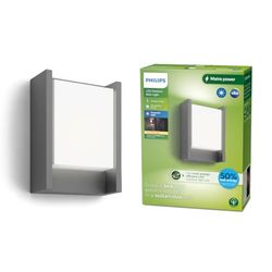 Philips Arbor UltraEfficient, Applique d'extérieur 3,8W, 2700K, antracite, IP44 résistante aux intempéries