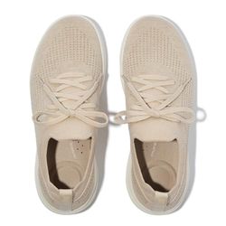 Fitflop Femme Super-q Knit Slip-on Laced Sneakers Basket, Gris Arctique argenté, 38 EU