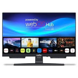 Cello C1924WSH 19" pollici SMART TV frameless Triplo sintonizzatore DVB-C/-S2/-T2 Bluetooth Ultrafast WebOS by LG Altoparlanti Pitch Perfect Netflix Prime Made in Europe [2024], 19" (2024)