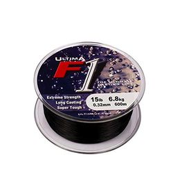 Ultima F1 Fishing Line Unisex-Adult, Noir, 0.32mm-15.0lb/6.8kg