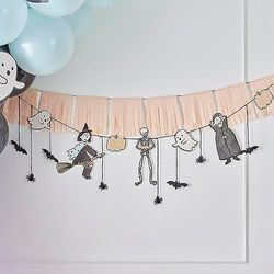 Ginger Ray- Guirlande de sorcières, Vampires, fantômes et squelettes, Halloween Bunting & Tassel