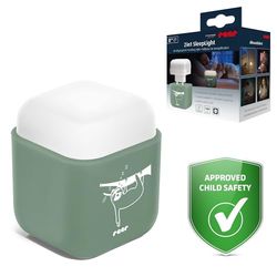 reer SleepLight Veilleuse 2 en 1 pour prise de courant et avec batterie - Mode marche/arrêt et capteur - Lumière d'ambiance pour enfants - Eucalyptus