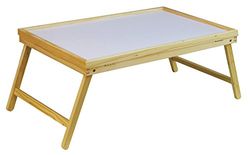 Opvouwbare verstelbare houten bedlade, bruin en wit