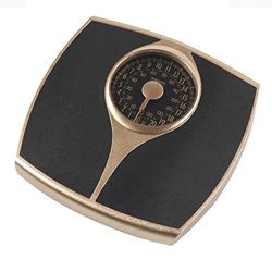 Salter 148 GFEU16 Speedo Dial Mechanical Bathroom Scale, Supersize Dial for Easy Reading, Body Weight Manual Scale With Large Platform, 136KG, No Batteries Required, Measures Imperial/Metric, Gold