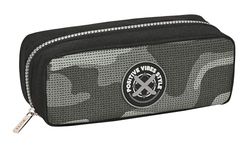 Safta - Astuccio con soffietto, astuccio per bambini, ideale per bambini in età scolastica, comodo e versatile, qualità e resistenza, 21 x 8 x 8 cm, nero, Nero, Estándar, Casual