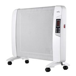 Radiador De Mica Abrigo 2000w 1elemento Blanco C/remoto Temporizador Display Termostato Reg.54x82,5x27cm