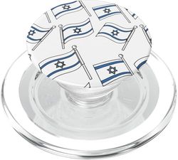 Patrón de banderas israelíes con diseño de estrella de David de Jerusalén PopSockets PopGrip para MagSafe