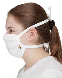 loud + proud Unisex 5 maandverband mond- en neusmaskers, wit, One size