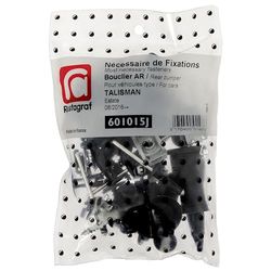 Restagraf - Kit de Fixations pour Bouclier Arrière TALISMAN Estate (06/2016 à 04/2022) - Réf. 601015J - Sachet de 34 Pièces