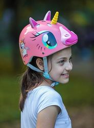 streetjam, 3D-helm, eenhoorn, jeugd, uniseks, paars, eenheidsmaat voor kinderen