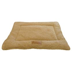 Ellie-Bo Sherpa Fleece Mat Bed in Beige - Past op Ellie-Bo Kleine 24 Inch Kooien en Kratten