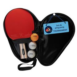 HUDORA Set da ping pong - set da ping pong di pregio con 2/2/1 racchette e 3 palline - set di racchette da ping pong con borsa per custodia - racchette da ping pong ideali per esperti