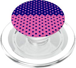 Azul marino rosa lunares vintage boho estética punteada lindo PopSockets PopGrip para MagSafe
