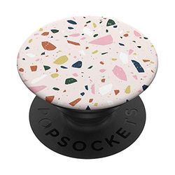 PopSockets Pink Terrazzo Pattern with Multi-colored Flecks PopSockets Swappable PopGrip
