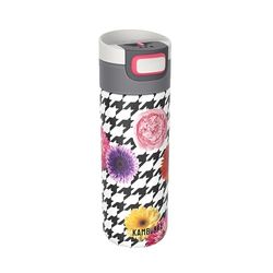 KAMBUKKA Gourde Isotherme (500ml) - Thermos Etanche: Technologie Snapclean® - Idéal pour Boissons Chaudes et Froides - Fond Antidérapant - Acier Inoxydable - Modèle ETNA Floral Patchwork