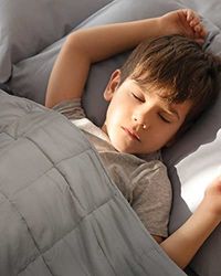 Country Club Premium verzwaarde deken voor slaap en stressverlichting, angstdeken, sensorische kalmerende deken voor een geweldige slaap, 2,27 kg - 91 cm x 122 cm, kinderen, grijs