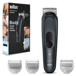 Braun Series 3 3340 Lichaamsverzorger Voor Heren - Borst, Oksels, Schaamstreek, Manscaping en Meer - Incl. Kammen, SkinShield Technologie Voor Zorgvuldig Gebruik, Afspoelbaar