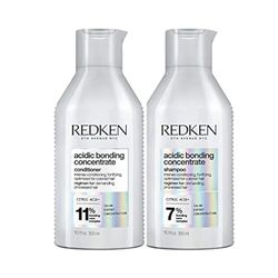 Redken | KIT Shampoo Professionale Acidic Bonding Concentrate ABC 300 ml + Balsamo ABC 300 ml | Routine Riparazione per Tutti i Tipi di Capelli Danneggiati