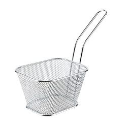 S&V - KA1450 - Panier Presentation Individuel Frites Fiteuses Rectangulaires Acier Inoxydables Restaurant Plat Outil Cuisine - Coloris Aléatoire - Métal/Acier Argent/Cuivre 17 x 8,6 x 14 cm