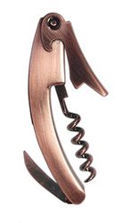 VB VIN BOUQUET Saca-rolhas de 2 tempos, cobre antigo, 7 x 15 x 1,5 cm