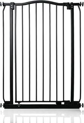 Safetots Barrière de Sécurité Supérieure Extra Haute avec Design Courbé, Barrière à Pression pour Escaliers, 71cm - 80cm, Hauteur Extra Haute de 100cm, Couleur Noir Mat