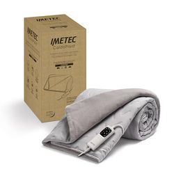 Imetec CaldoPlaid Adapto Campingdeken, ideaal voor campers, caravans, tent, 160 x 120 cm, laag verbruik, adapto-technologie, veilig, snelle opwarming, 6 temperaturen, wasbaar