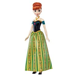 Mattel Disney Frost-leksaker, musikalisk Anna-docka i kännetecknande kläder, spelar ”För första gången nånsin” från Disney-filmen Frost instrumentellt, present till barn, HMG37 HMG47