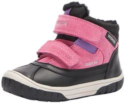 Geox Baby B Omar Girl WPF Ankle Boot, Black Fuchsia, 5 UK Child